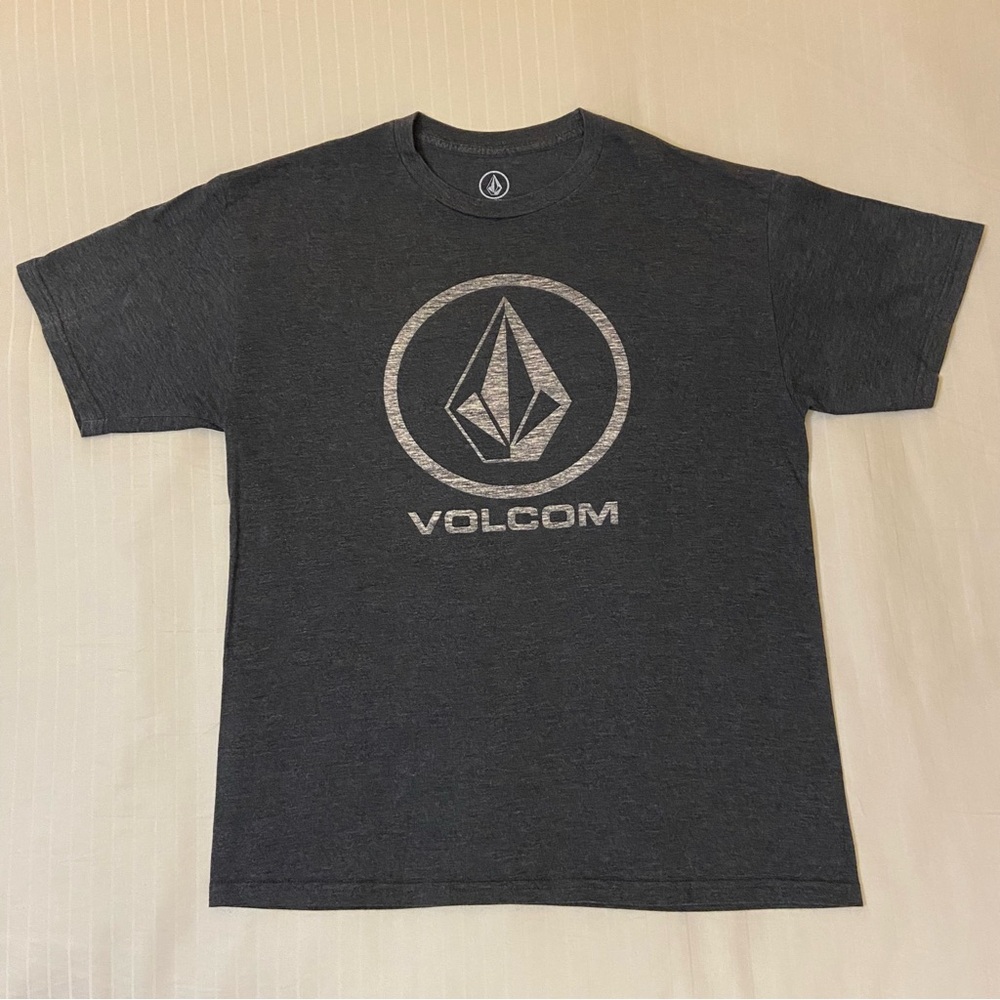 Volcom gray comfy relaxed t-shirt sz L 50/50 cotton/polyester